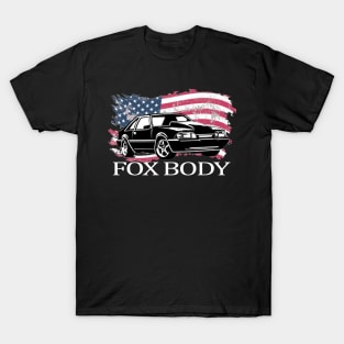 Mustang Foxbody American Fox body stang Muscle classic Car 5.0L T-Shirt